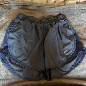 Nike Blue Athletic Shorts Moisture-Wicking Elastic Waistband